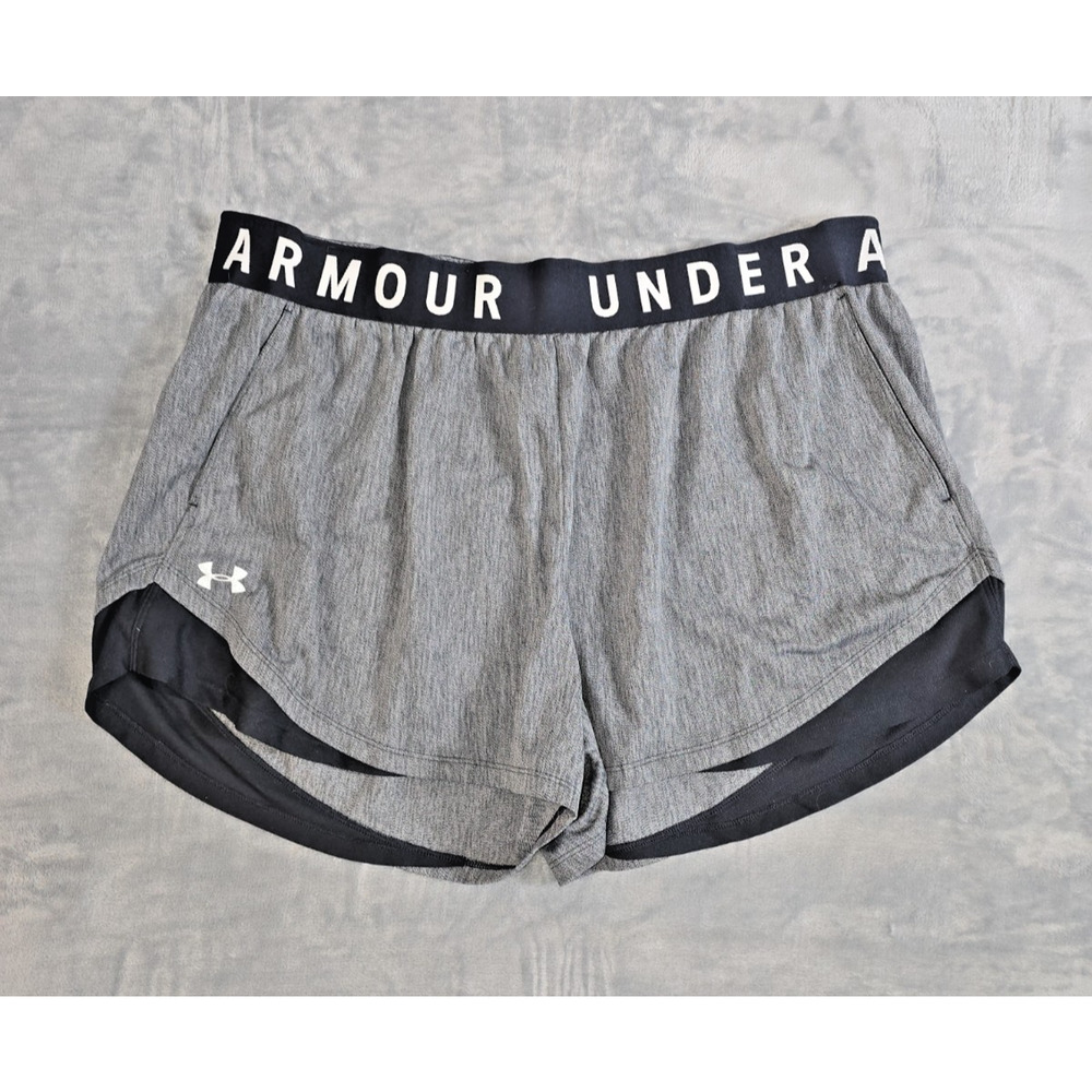 Under Armor Womens Training Shorts Black & Gray Size 2X C0103